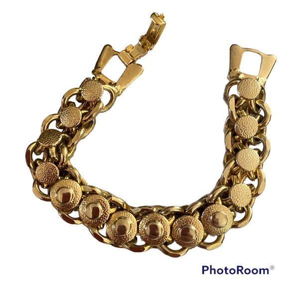 Jewelry Vintage Chunky Gold Tone Double Link Bracelet Poshmark